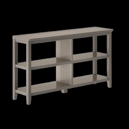 Kd 2-Tier Low Wooden Bookcase, Washed Grey KD2623848